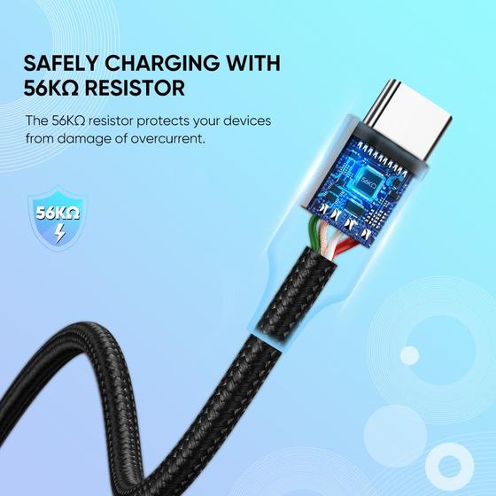 Cable de carga rápida USB C a USB A